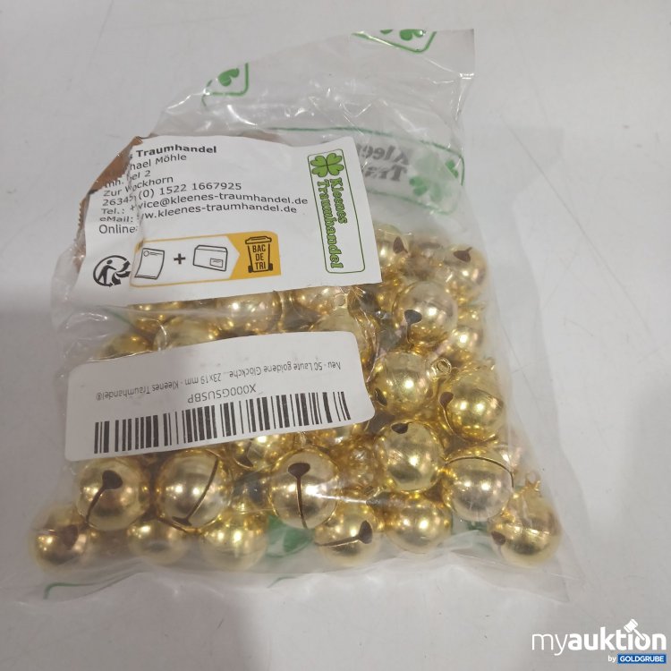 Artikel Nr. 898293 Artikel Nr. 898293: Goldene Glöckchen 50Stk 23x19mm