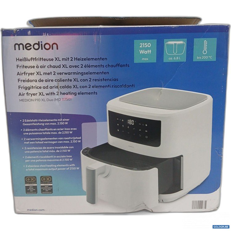 Artikel Nr. 916293: Medion Heißluftfritteuse XL mit 2 Heizelementen 2150Watt ca. 6,8L 