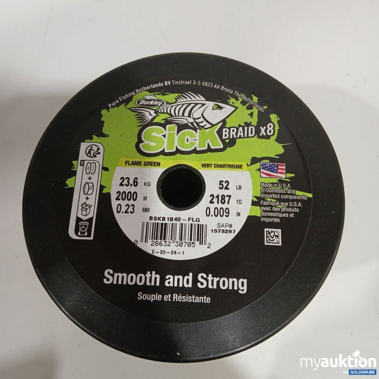 Artikel Nr. 442294: Berkley Sick Braid x8 2000 m 23,6kg 0,23mm Flame green