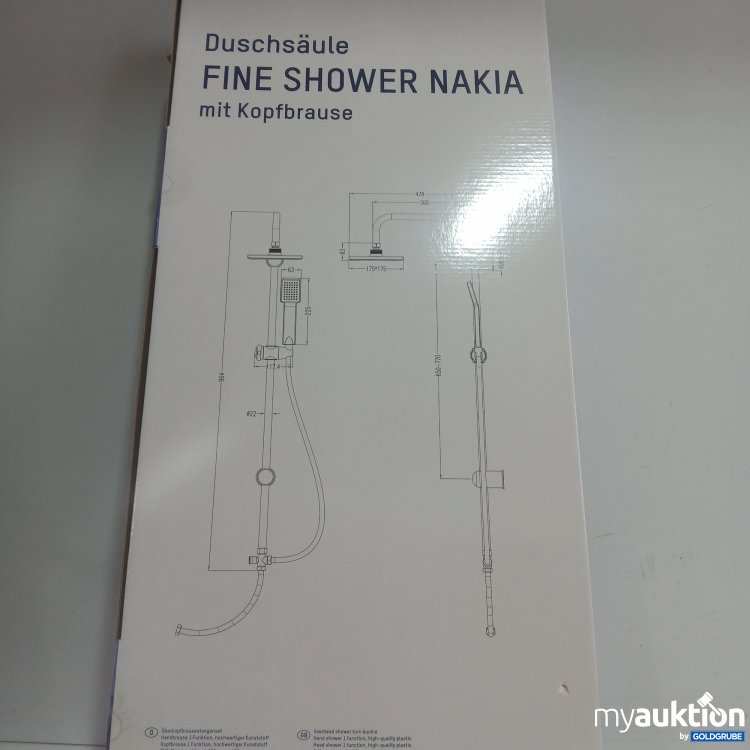 Artikel Nr. 990294: Verosan Duschsäule Fine Shower Nakia mit Kopfbrause 