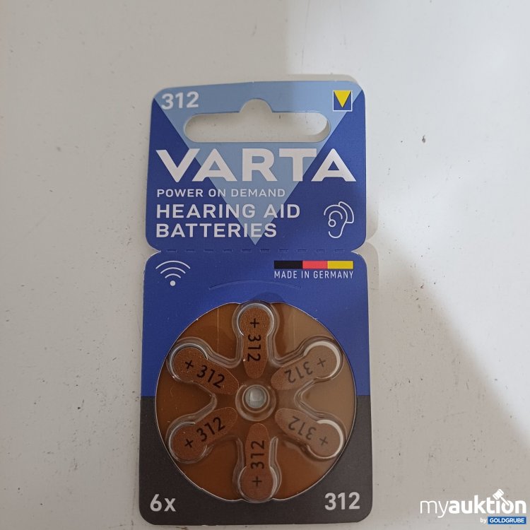 Artikel Nr. 467295 Artikel Nr. 467295: Varta Hörgerätebatterien 312, 6x10 Stk.