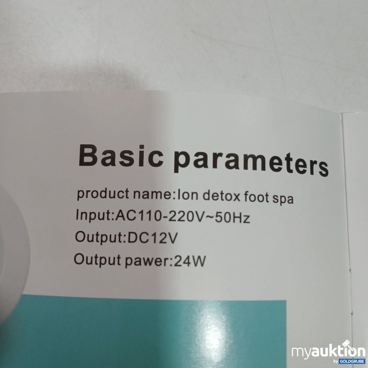 Artikel Nr. 524295: Foot Spa control unit Ion detox foot Spa AC110-220V~50Hz