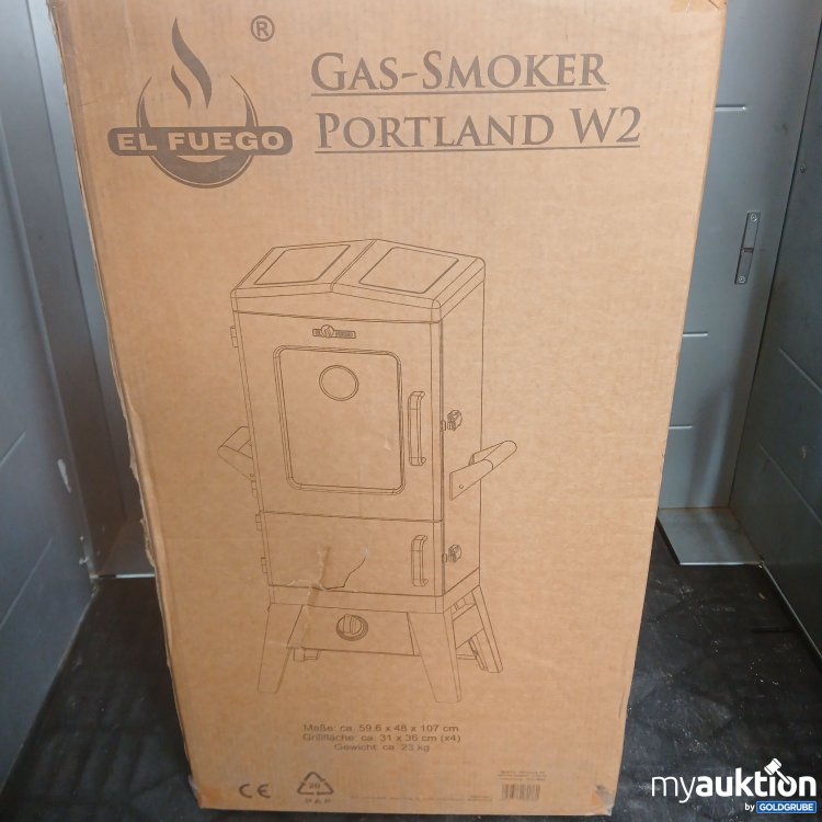 Artikel Nr. 857295 Artikel Nr. 857295: El Fuego Gas-Smoker Portland W2 59.6x48x107cm AY3176