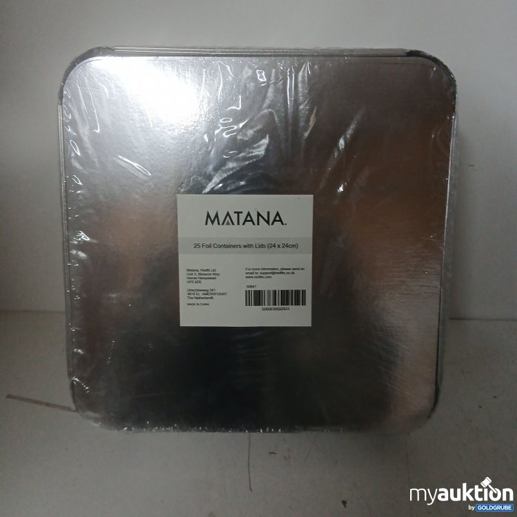 Artikel Nr. 906295 Artikel Nr. 906295: Matana 25 Foil Containers with Lids 24x24cm