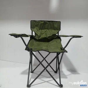 Auktion Klappstuhl Campingstuhl grün mit Armlehnen