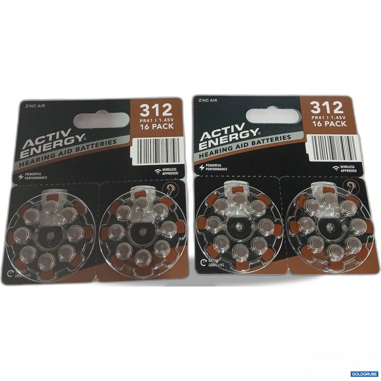 Artikel Nr. 524296 Artikel Nr. 524296: Activ Energy Hearing Aid Batteries 312 PR41 16Pack