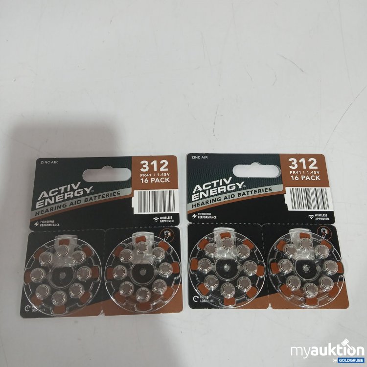 Artikel Nr. 524296 Artikel Nr. 524296: Activ Energy Hearing Aid Batteries 312 PR41 16Pack