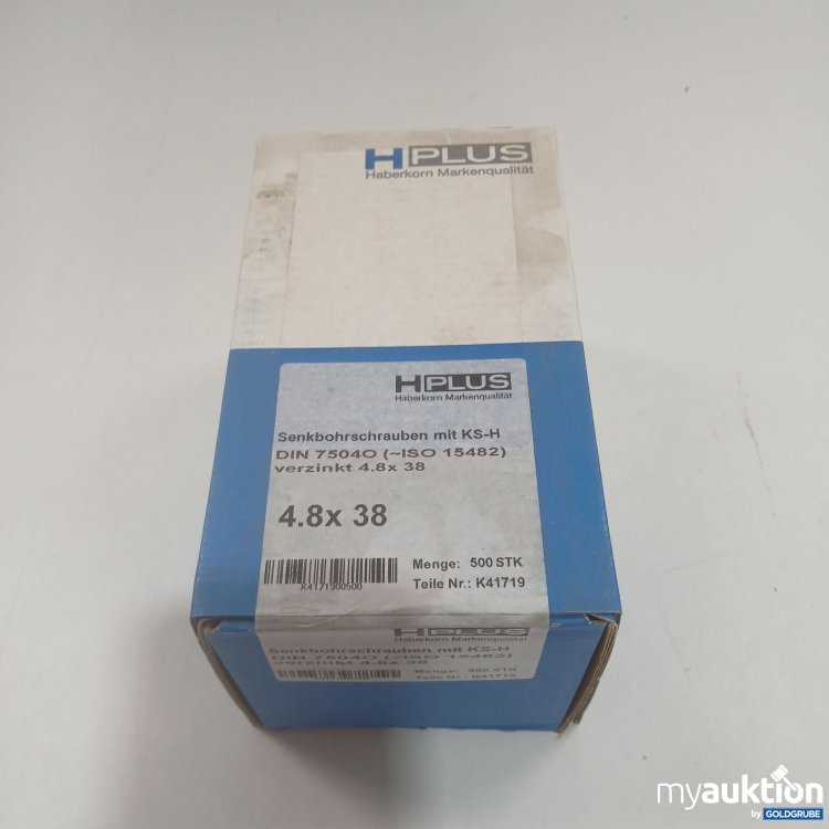 Artikel Nr. 902296: HPlus Senkbohrschrauben mit KS-H DIN 75040 verzinkt 4.8x38 500 Stück 