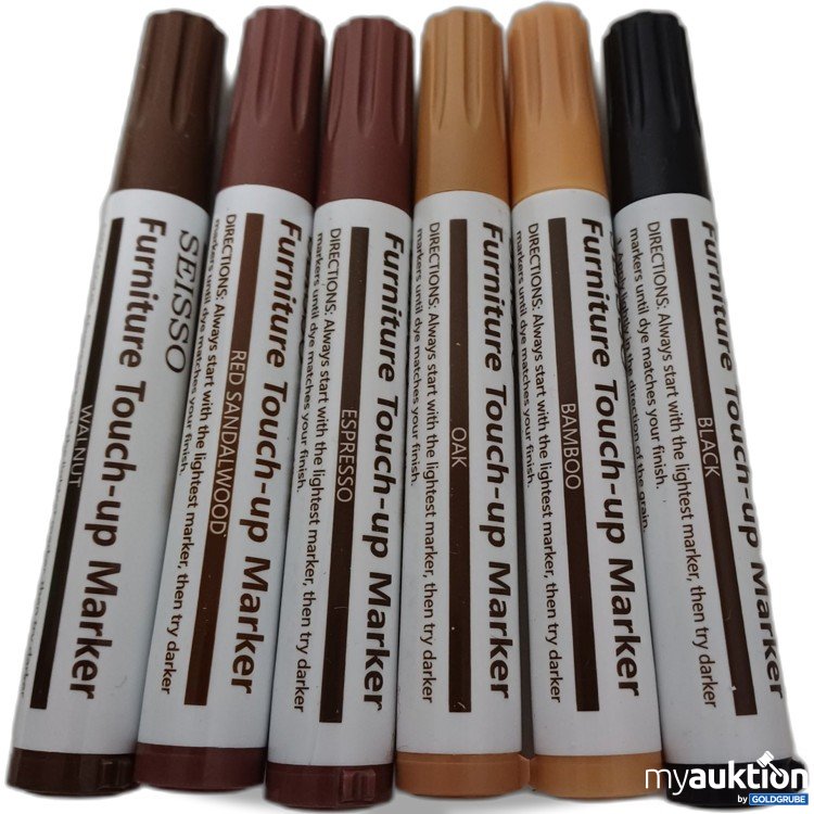 Artikel Nr. 917296: SEISSO Möbel-Reparaturmarker, diverse Brauntöne 6Stk.