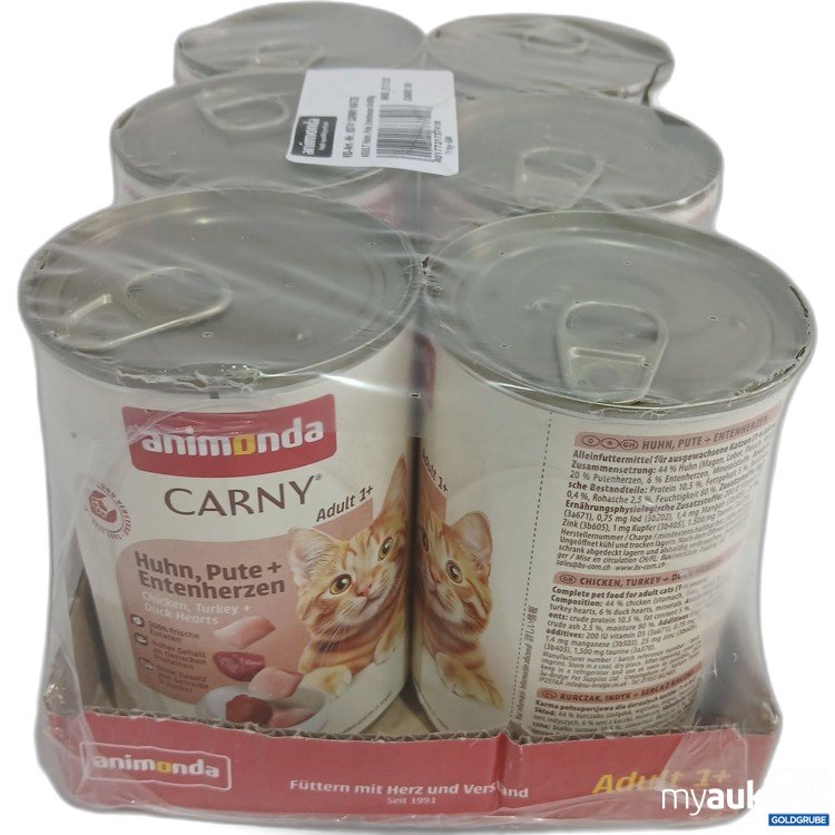 Artikel Nr. 985296: Animonda Carny Katzenfutter Adult 1+ Huhn, Pute & Entenherzen 6x400g
