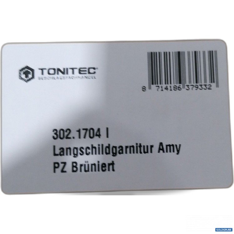 Artikel Nr. 441297: Tonitec Langschildgarnitur Amy PZ Brüniert 302 1704