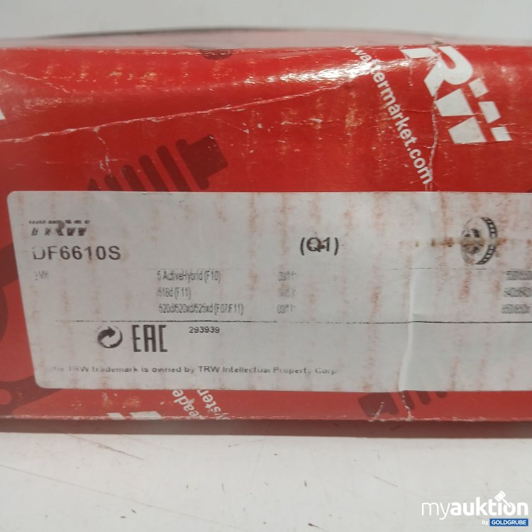 Artikel Nr. 461298: TRW Bremsscheibe DF6610S 