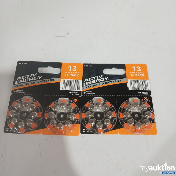 Artikel Nr. 524298 Artikel Nr. 524298: Activ Energy Hearing Aid Batteries 13 PR48 16Pack