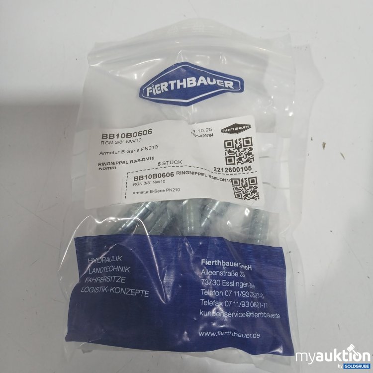 Artikel Nr. 526298: Fierthbauer Ringnippel R3/8-DN10 BB10B0606 5Stk