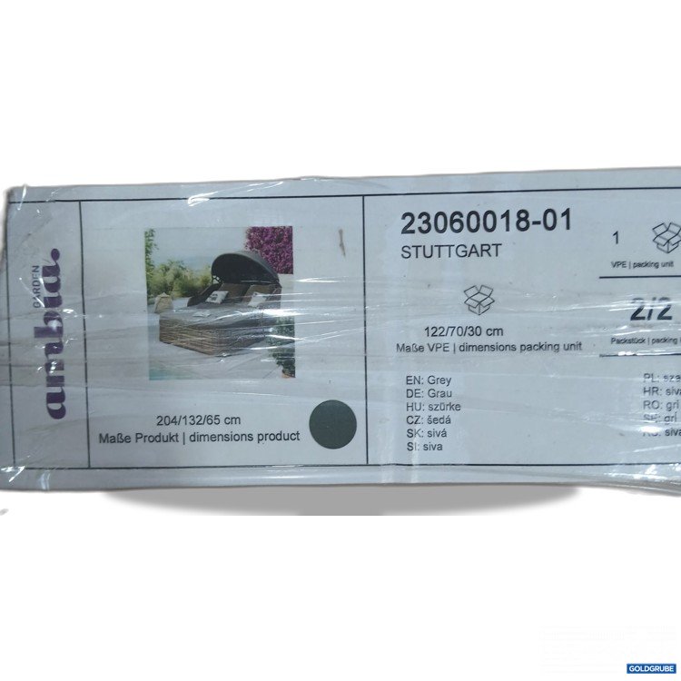 Artikel Nr. 989298 Artikel Nr. 989298: Ambia Garden Sonneninsel Model Kuba grau ca 204x132x65cm Paket 2/2