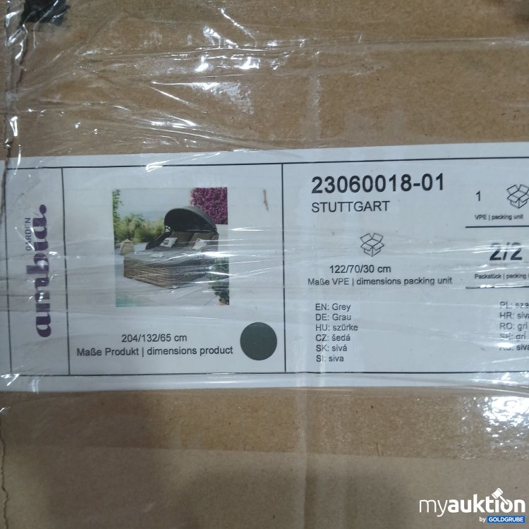 Artikel Nr. 989298 Artikel Nr. 989298: Ambia Garden Sonneninsel Model Kuba grau ca 204x132x65cm Paket 2/2