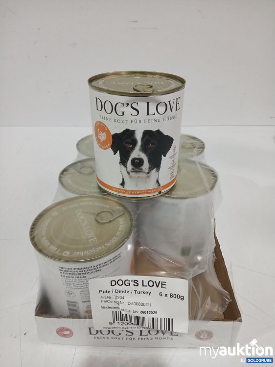 Artikel Nr. 995298 Artikel Nr. 995298: DOG'S LOVE Pute und mit Apfel, Zucchini & Walnussöl 6x je 800g