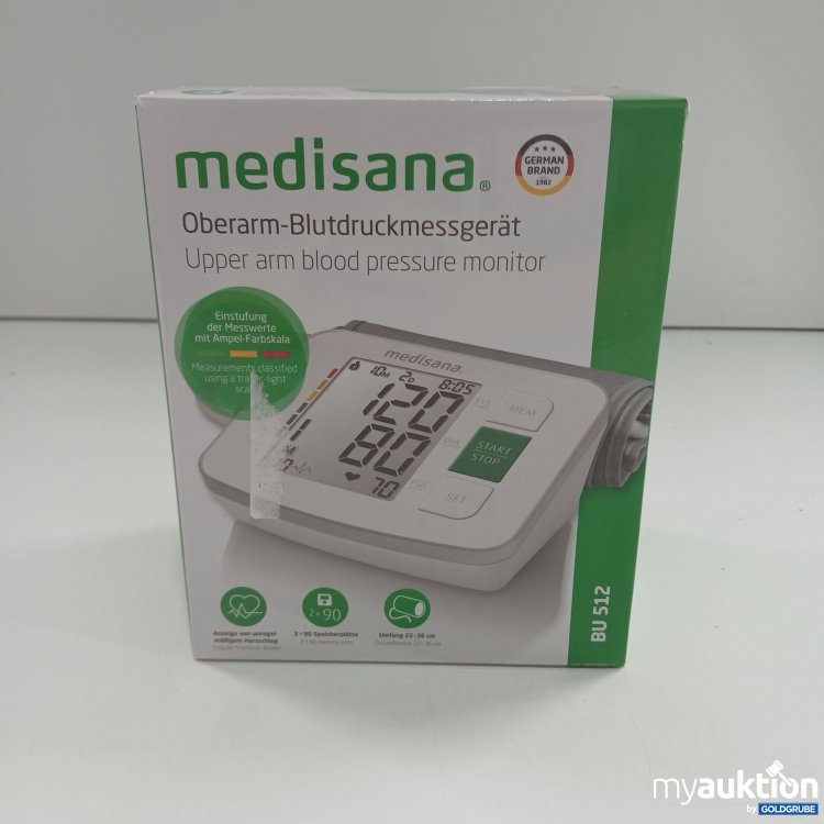 Artikel Nr. 397299 Artikel Nr. 397299: Medisana Oberarm-Blutdruckmessgerät BU 512