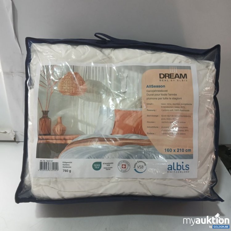 Artikel Nr. 447299 Artikel Nr. 447299: albis Dream AllSeason Ganzjahresduvet 160 x 210 cm 760g