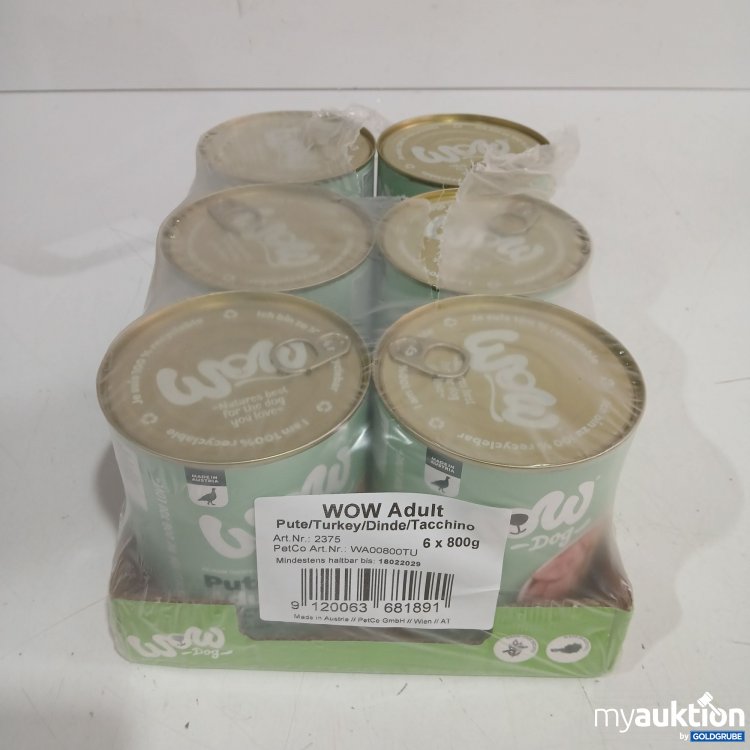 Artikel Nr. 460299: Wow Adult Hundefutter Pute 6x800g 