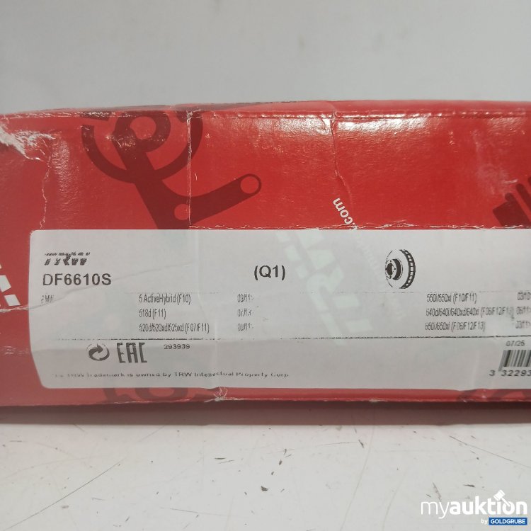Artikel Nr. 461299: TRW Bremsscheibe DF6610S 