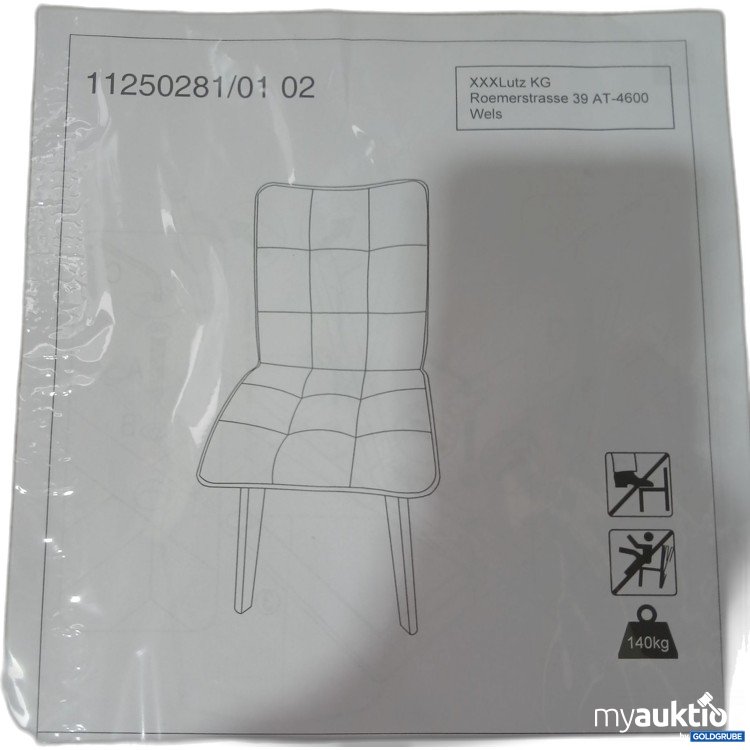 Artikel Nr. 989299: XXXLutz Esszimmer-Stuhl creme ca 46x44cm Sitzfläche 2Stk