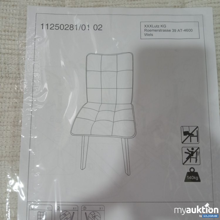 Artikel Nr. 989299: XXXLutz Esszimmer-Stuhl creme ca 46x44cm Sitzfläche 2Stk