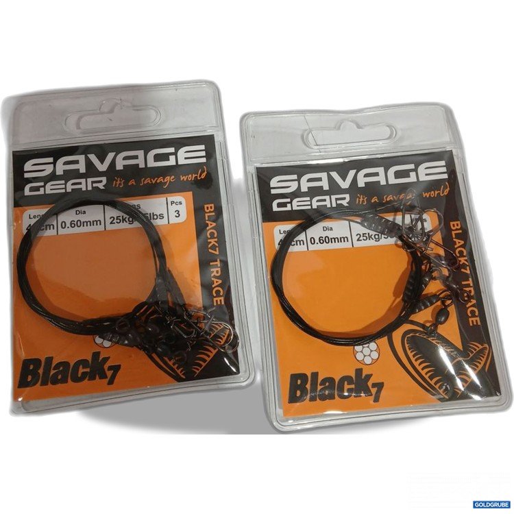 Artikel Nr. 442300: Savage Gear Black7 0.60 mm 40cm je 3Stk