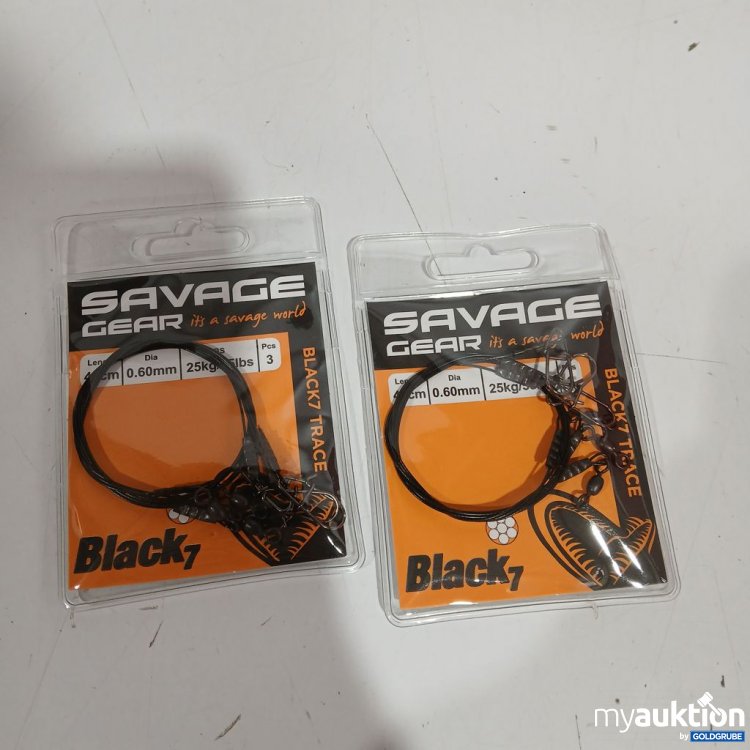Artikel Nr. 442300: Savage Gear Black7 0.60 mm 40cm je 3Stk