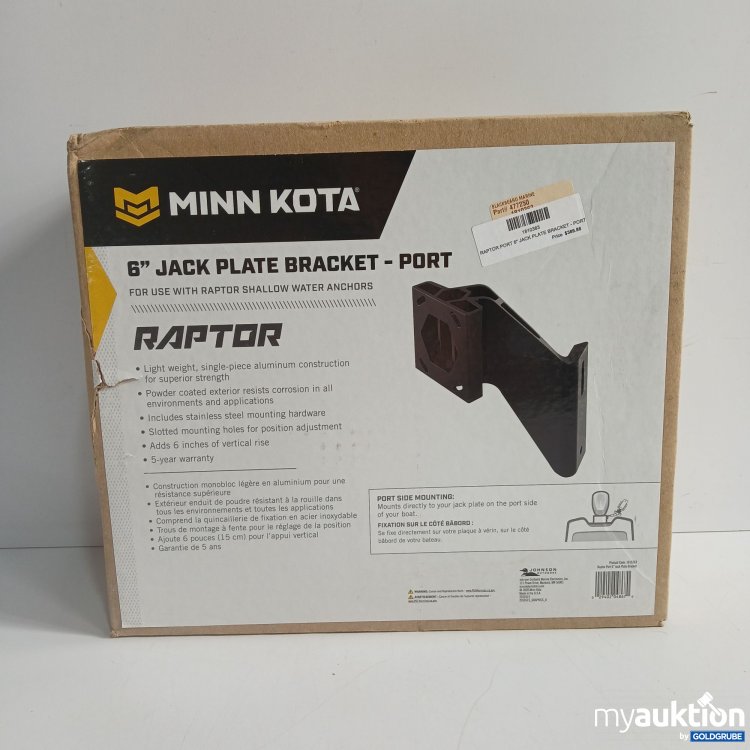 Artikel Nr. 866300 Artikel Nr. 866300: Minn Kota 6" Jack Plate Bracket-Port