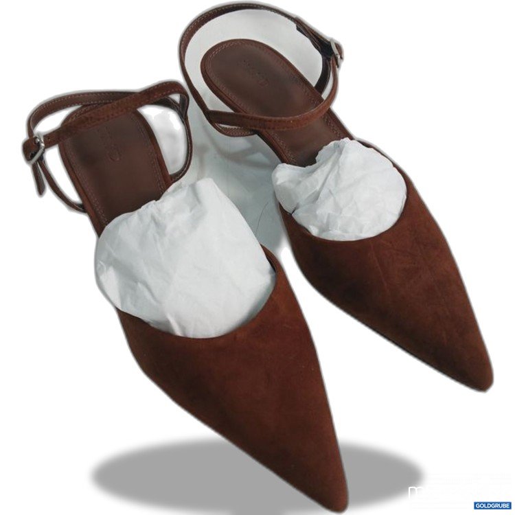 Artikel Nr. 933300: Braune Slingpumps mit spitzem Zehenbereich und schmalem Absatz Größe 38