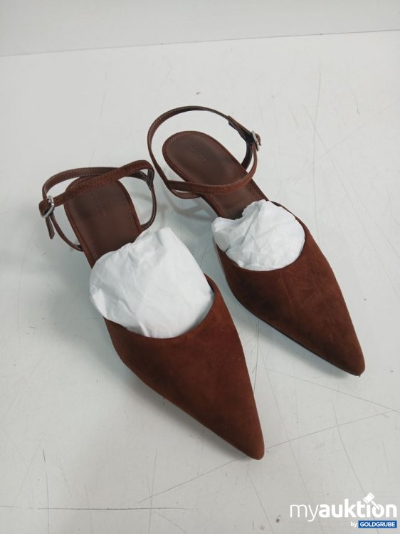 Artikel Nr. 933300: Braune Slingpumps mit spitzem Zehenbereich und schmalem Absatz Größe 38