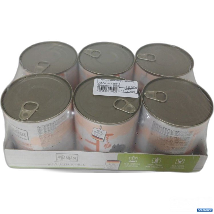 Artikel Nr. 978300 Artikel Nr. 978300: Mjamjam Katze Saftiges Huhn 6x800g