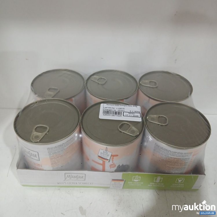 Artikel Nr. 978300 Artikel Nr. 978300: Mjamjam Katze Saftiges Huhn 6x800g