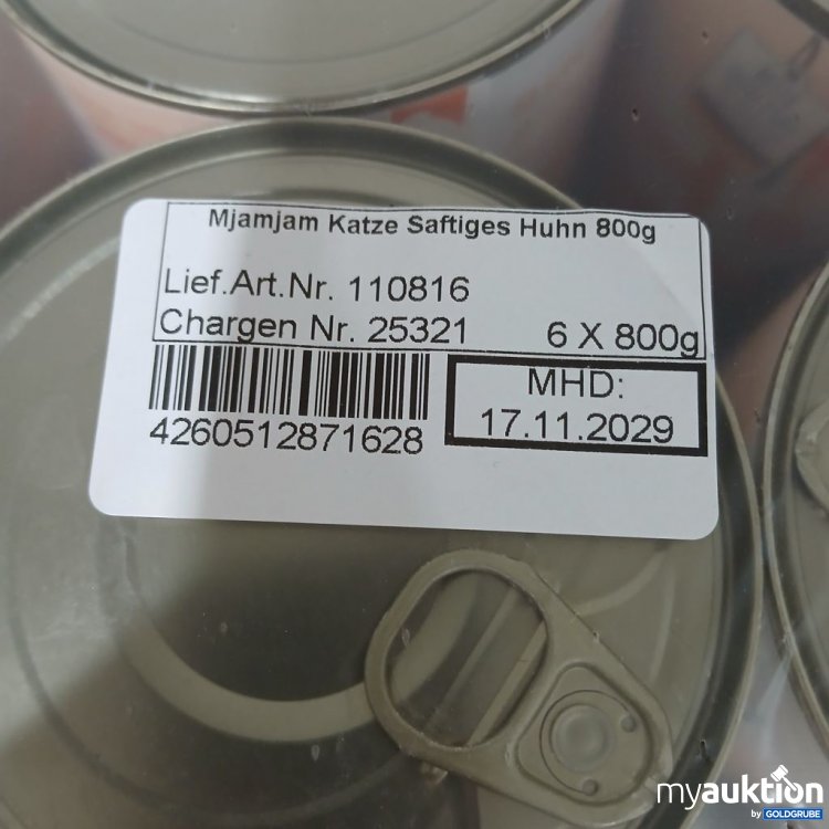 Artikel Nr. 978300 Artikel Nr. 978300: Mjamjam Katze Saftiges Huhn 6x800g