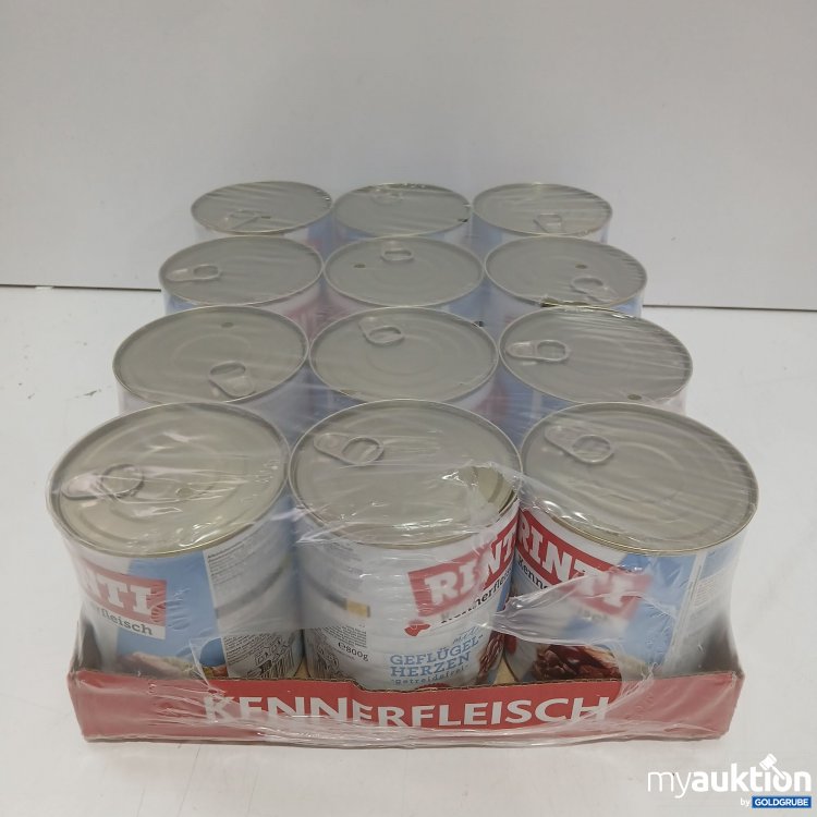 Artikel Nr. 984300: Rinti Kennerfleisch mit Geflügelherzen 12x800g 