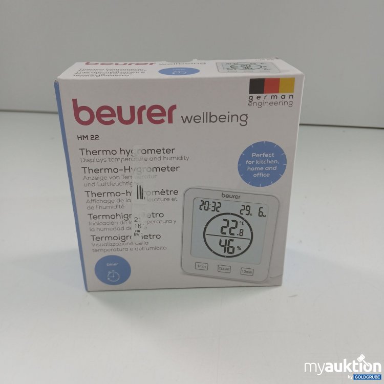 Artikel Nr. 397301 Artikel Nr. 397301: Beurer Wellbeing Thermo-Hygrometer HM 22