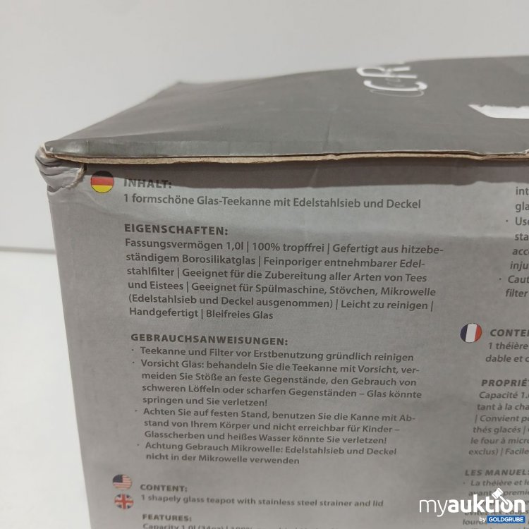 Artikel Nr. 921301: CREANO Teekanne Glas 1.0 l