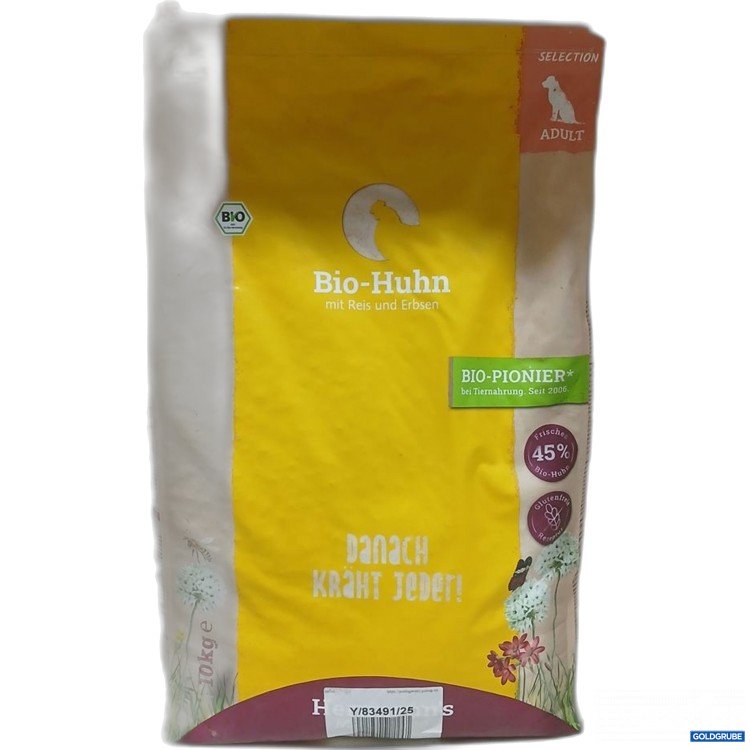 Artikel Nr. 971301: Bio-Huhn mit Reis und Erbsen Hundefutter 10 kg