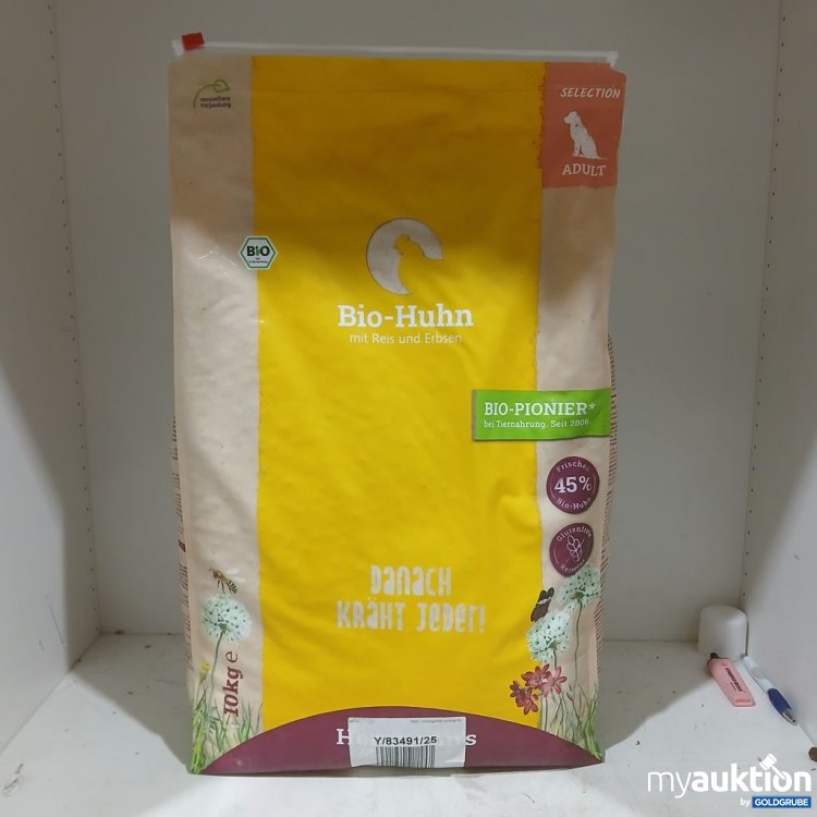 Artikel Nr. 971301: Bio-Huhn mit Reis und Erbsen Hundefutter 10 kg