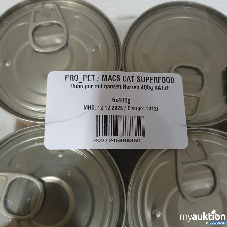 Artikel Nr. 978301: MACs Huhn pur mit ganzen Herzen Super Food für Katzen 6x800