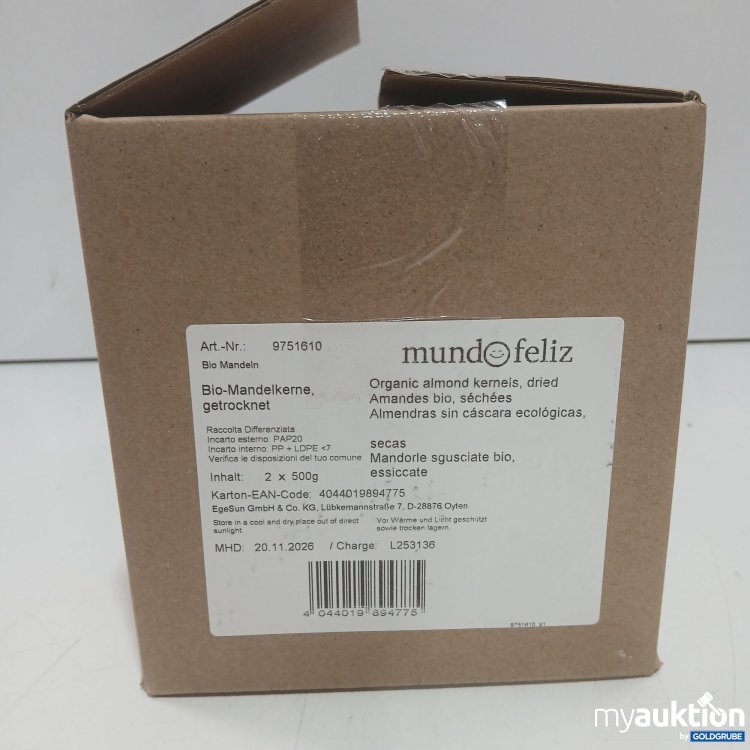 Artikel Nr. 988301 Artikel Nr. 988301: Mundofeliz Bio Mandelkerne getrocknet 2x500g