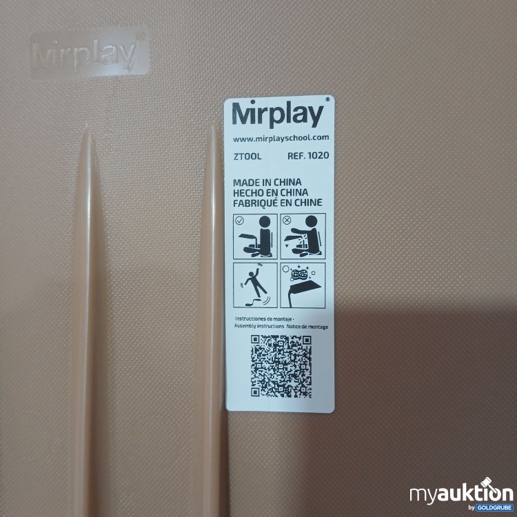 Artikel Nr. 989301: Mirplay tragbarer Sitz Ref.1020 hellbraun Sitzfläche ca 35x24cm Höhe ca 26cm
