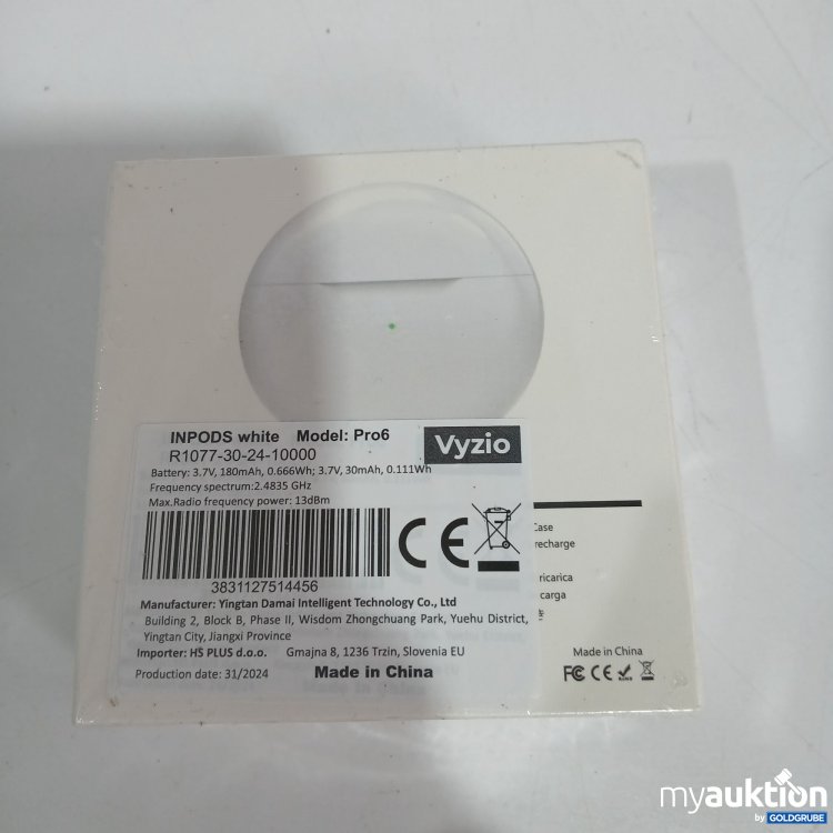 Artikel Nr. 818302 Artikel Nr. 818302: Vyzio Inpods white Pro6 R1077-30-24-10000