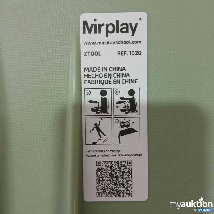 Artikel Nr. 989302: Mirplay tragbarer Sitz Ref.1020 grün Sitzfläche ca 35x24cm Höhe ca 26cm