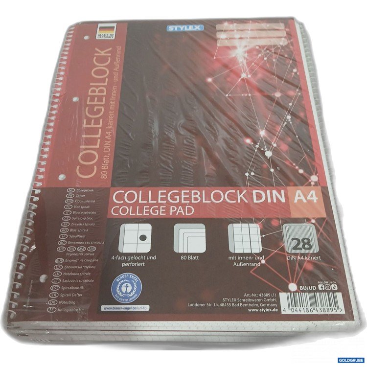 Artikel Nr. 446303 Artikel Nr. 446303: Stylex Collegeblock DIN A4 kariert 6Stk