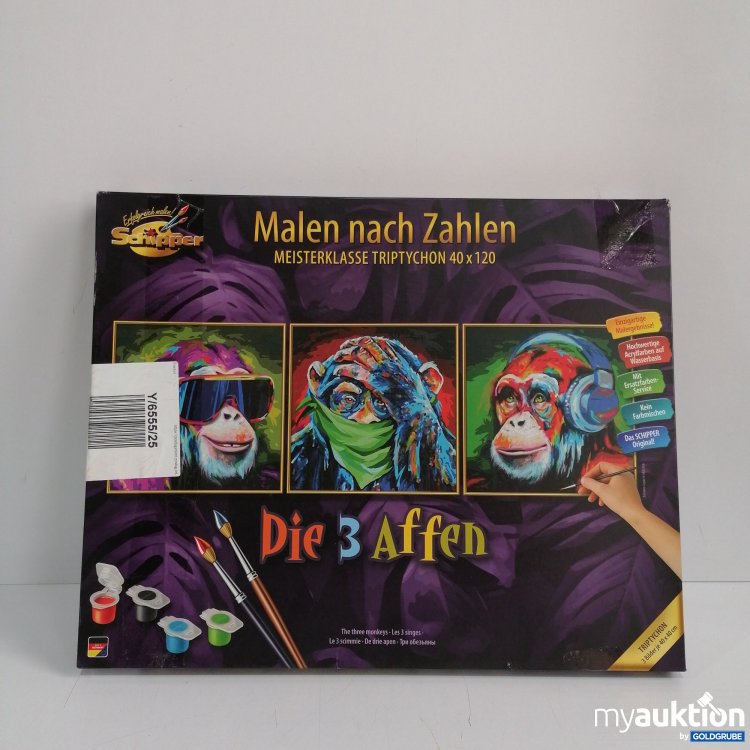 Artikel Nr. 850303 Artikel Nr. 850303: Malen nach Zahlen Meisterklasse Triptychon 40x120