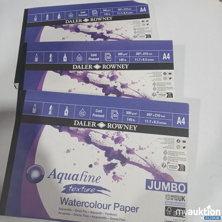 Artikel Nr. 874303 Artikel Nr. 874303: Daher Rowney Watercolor Paper A4 3×50Blatt