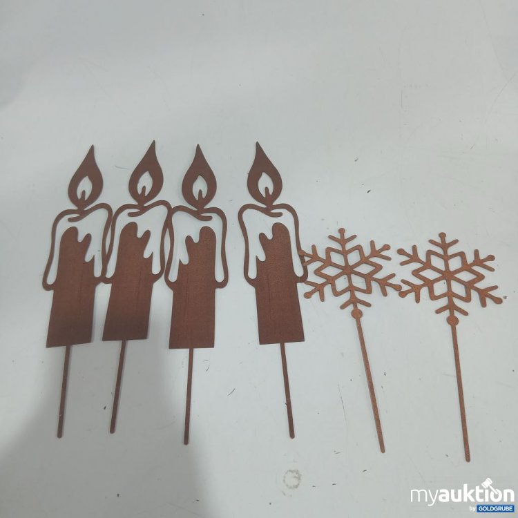 Artikel Nr. 912303: Dekoration Kerzen und Schneeflocken