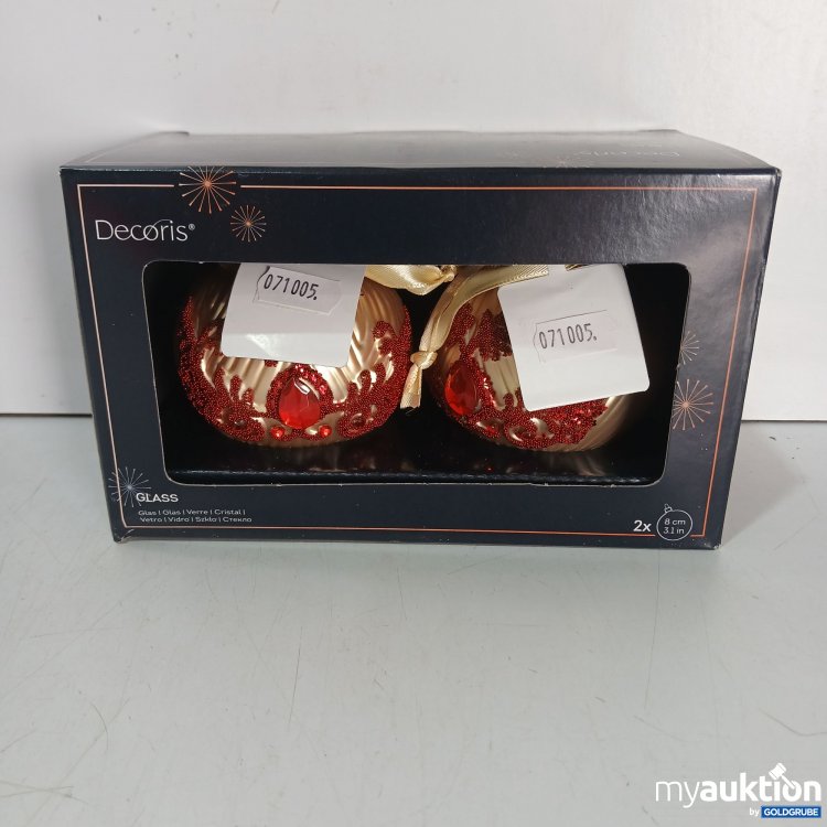 Artikel Nr. 931303: Decoris Glass Kugel  2stk 